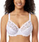 DELIMIRA Women's Full Coverage Non-Foam Floral Lace Plus Size Underwired Bra White 42D