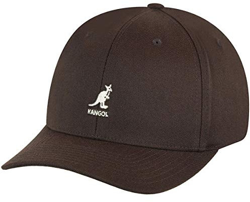 Kangol Wool Flexfit Cap Baseballcap Basecap Fullcap Wollcap Fitted (L/XL (58-61 cm) - braun)
