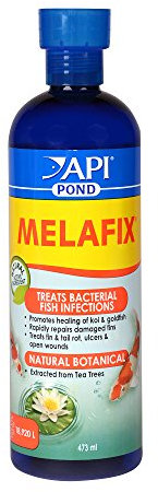 API Pond Melafix Pond Fish Bacterial Infection Remedy Bottle, White, 473 ml