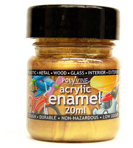 Polyvine 20ml acrylic enamel paint Mettalic Gold