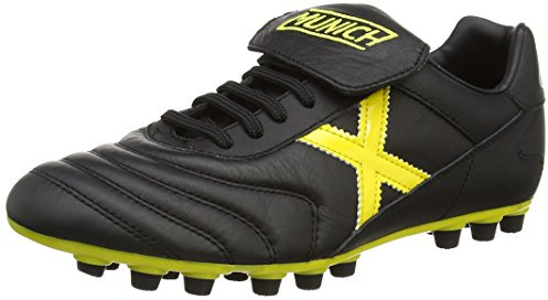 Munich, Unisex-Erwachsene Fußballschuhe, Schwarz - Schwarz (Noir/Jaune) - Größe: 39 EU