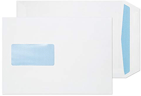Blake Purely Everyday FL3084 Versandtasche mit Sichtfenster, selbstklebend, 90g/m², C5, 229 x 162 mm, 500-er Pack, weiß