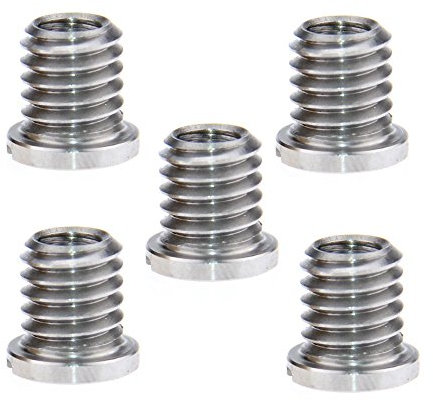 CAMVATE 5 Pieces Threaded Screw Adapter 1/4-20 Female to 3/8-16 Male for DSLR Tripod Monopod - 0982