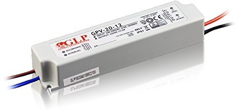 GLP Trasformatore LED professionale 15 V DC 1,33 A 20 W, impermeabile IP67, tensione costante TÜV, SELV, CE, tipi di protezione: protezione da cortocircuito, sovratensione, sovraccarico
