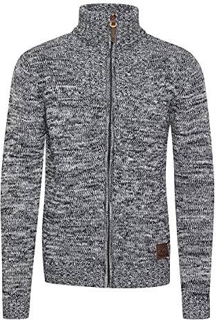 !Solid SDPomeroy Herren Strickjacke Cardigan Grobstrick Pullover mit Stehkragen Reißverschluss 100% Baumwolle Regular fit, Größe:S, Farbe:Insignia Blue (1991)
