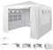 Event Gazebo with 4 Side Panels, Outdoor Waterproof Party Tent Marquee with Coated Steel Frame (White, 3X3M)
