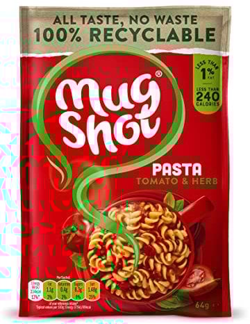 Mug Shot Tomato and Herb Pasta, 64 g (Pack of 10)