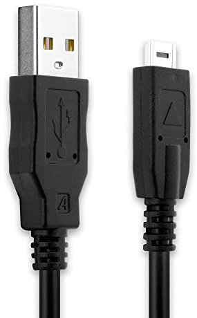 subtel Datenkabel USB (1.5m) kompatibel mit Leica V-LUX 2, V-LUX 20 (Connector (14 Pin) auf USB A (Standard USB)) USB Kabel Ladekabel schwarz
