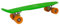 Charles Bentley 55,9 cm Kinder 70 Vintage Retro Cruiser Mini-Kunststoff-Skateboards, grün mit orangenen Rädern (11 Farben erhältlich)