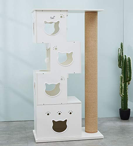 Cats D5b Design Cat Scratching Post Large Cats Stable XXL Elegant Cat House Cat Bed Multi Cat Tree