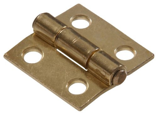 The Hillman Group 592587 Narrow Fix Pin Hinge, Brass, 1.5-Inch, 2-Pack