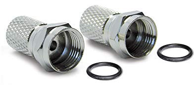 438130 2 x F-Stecker Kabel von 5 mm