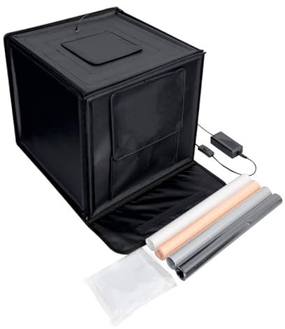 Pixapro 70x70x70cm Foldable LED Light Tent Video Light Streaming Studio Camera LED Photography Lights for Filming Kit Recording Professional Product Photography Booth (70cm)