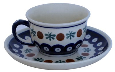 Original Bunzlauer Keramik Espressotasse mit Untertasse 0,11 Liter im Dekor 41