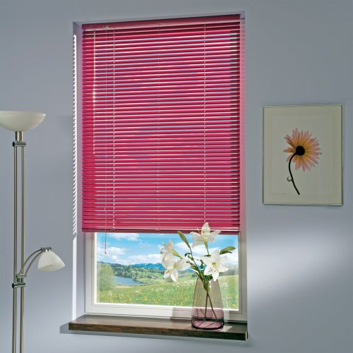 Liedeco Aluminium Jalousie 180 cm breit x 160 cm hoch Farbe Flieder Lila Alu Lamellen Metall Rollo Jalousette Fensterjalousie