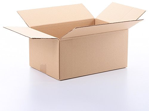 rg-vertrieb Versandbox Faltkarton für Bücher, Braun, 300x215x140 mm, 20 Stück, Pappe