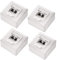 deleyCON 4x CAT 6a Universal Netzwerkdose - 2x RJ45 Port - Geschirmt - Aufputz oder Unterputz - 10 Gigabit Ethernet Netzwerk - EIA/TIA 568A&B - Weiß