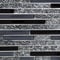 Mosaik Fliese Transluzent grau schwarz Verbund Glasmosaik Crystal Stein grau schwarz für WAND BAD WC DUSCHE KÜCHE FLIESENSPIEGEL THEKENVERKLEIDUNG BADEWANNENVERKLEIDUNG Mosaikmatte Mosaikplatte