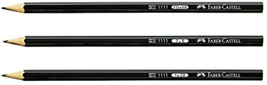 Faber-Castell 111102 Bleistift 1111-2B, schwarz