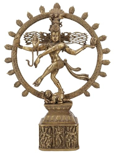 Tanzende Shiva Nataraja Statue im Feuerkranz, 60 cm, Motiv 10, Motiv 10