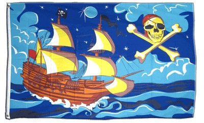 Flagge Pirat Piratenschiff - 90 x 150 cm