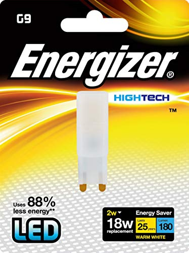 Energizer G9 LED Energy Saving Lightbulb, 2 W, Warm White/White, (S8100)