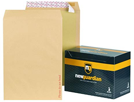 New Guardian Envelopes Heavyweight Board-backed Peel and Seal Manilla C3 [Pack of 50]