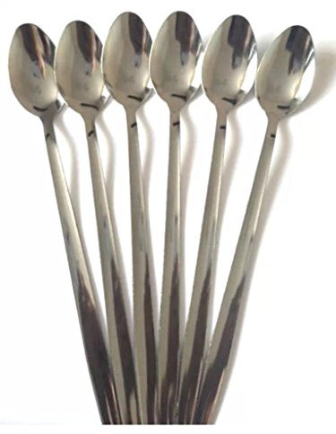 Long Handle S/S coffee or ice cream spoon set of 6