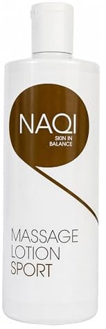 NAQI - Sports Massage Lotion - Pre-Workout and Post-Workout Recovery Treatment - Enhanced Recovery and Performance - Paraben-Free - Dermatologically Tested - Vegan-Friendly - 500 ml