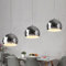 CAGÜ - 3er SET DESIGN RETRO LOUNGE HÄNGELAMPE HÄNGELEUCHTE [GLOBUS (I)] CHROM a 20cm Ø
