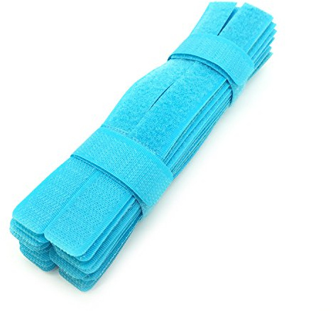 Pasow 50pcs Cable Ties Reusable Fastening Wire Organizer Cord Rope Holder 7 Inch (Sky Blue)