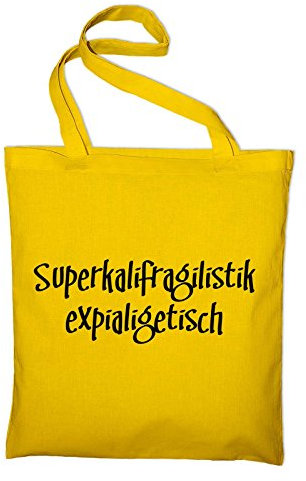 STYLETEX23 Mary Poppins Fun Jutebeutel Baumwolltasche, gelb