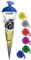 mit Silberfolie ! - Schultüte - Traktor - 85 cm - incl. Namen und Schleife - mit Holzspitze/Tüllabschluß - Zuckertüte Roth - für Jungen - Bauernhof Traktore