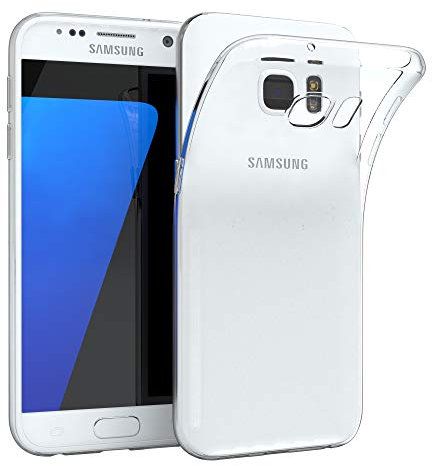 EAZY CASE Hülle kompatibel mit Samsung Galaxy S7 Schutzhülle Silikon, Ultra dünn, Slimcover, Handyhülle, Silikonhülle, Backcover, Durchsichtig, Klar Transparent