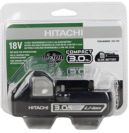 Hitachi Compact 18V Lithium Ion Battery Ión de Litio 18V batería Recargable, 339782 3W, 18V