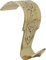 A29 Set of 6 Solid Brass Moulding Picture Hooks Hangers Heavy Duty Rail Hanging Hook Polished Lacquered Finish
