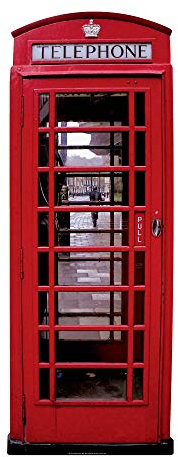 Star Cutouts Cut Out of Phone Box, Red, XL