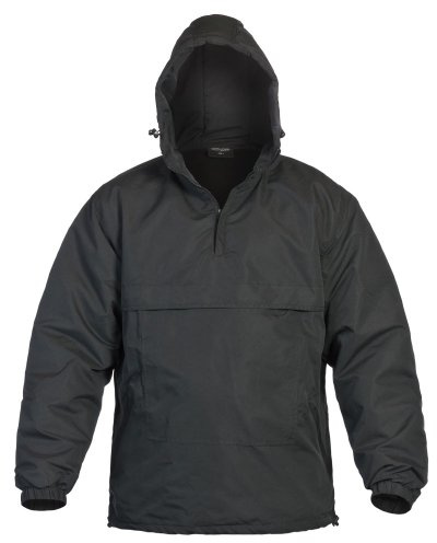Mil-Tec Herren Combat Anorak Winter • Schlupfjacke mit Kapuze • Wetterfester Windbreaker für Herren • Taktische Outdoorjacke • Oliv/Schwarz/Woodland, S–3XL