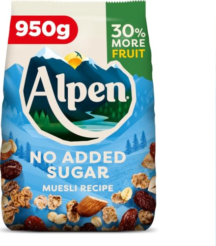 Alpen No Added Sugar Muesli, Breakfast, High in Fibre, Vegetarian, Low Sugar, 950g