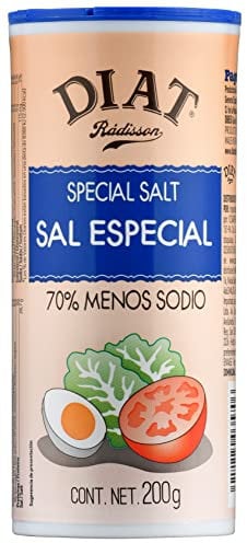 DIAT Radisson - Sal Especial | Sal baja en Sodio | Sal para Hipertensos | Sal Hiposódica | Sustituto de Sal para Personas con Hipertensión o que Deseen Reducir el Consumo de Sal.
