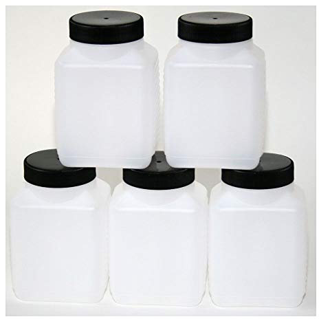 Weithalsflasche Plastik-Flasche Aufbewahrungs-Box PVC Kunststoff 250-500 ml (5, 500 ml)