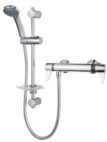 Triton UNEXTHBMINC Lever Handle Unichrome EXE Bar Mixer Shower + Fast Fit Kit