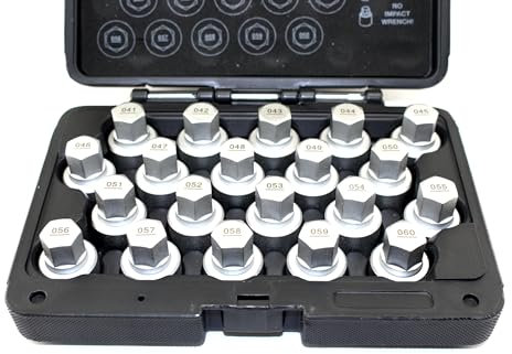 TEMO 20pcs Rad Anti-Diebstahl-Schraube Mutter Entfernen Key Socket Set für BMW