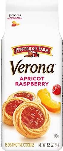 Pepperidge Farm Verona Galletas de albaricoque y frambuesa, bolsa de 6.7 onzas