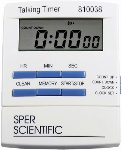 Sper Scientific Talking Lab Countdown Timer, weiß, 1