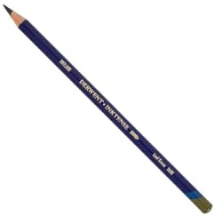Derwent Inktense Permanent Watercolour Single Pencil, Leaf Green (1600), 4mm Premium Core Strength, Water-Soluble, Ideal for Drawing, Colouring & Painting on Paper & Fabric, Professional Quality (0700918)