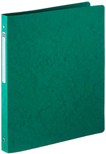 Exacompta 51250E Ringhefter DIN A4 aus Colorspan-Karton 4 Ringe 20mm mit 2 Gummizügen breit 1 Stück Zufallsfarbe ideal für Schule und Büro Ringhefter Ringordner Ringbuchordner