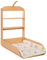 roba Wandwickeltisch natur - Klappbares Wickelregal aus gebogenem Holz gebogen + Wickelunterlage Waldhochzeit - einfache Wandmontage - Auflage mit Tier Motiv, 1 Stück (1er Pack)