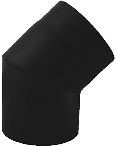 BAUPROFI Rohrbogen 45° in Schwarz mit Ø 150 mm 2mm Stärke Bogen Winkel 45 Grad