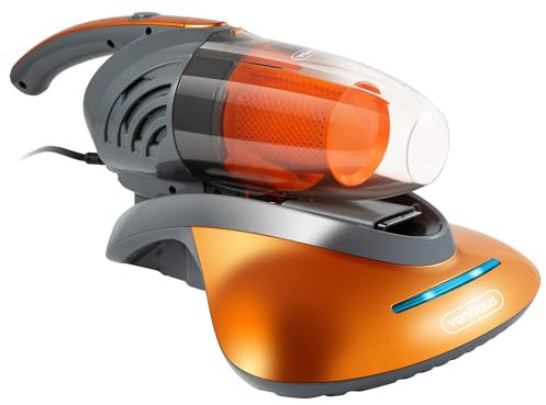 VonHaus UV Vacuum Cleaner 17000Pa Suction, 500W – Handheld Mattress Vacuum Cleaner with 1.2L Dust Tank – Anti-Allergenic, Kills 99.9% of Bacteria – 2 in 1 Upholstery & Crevice Tool